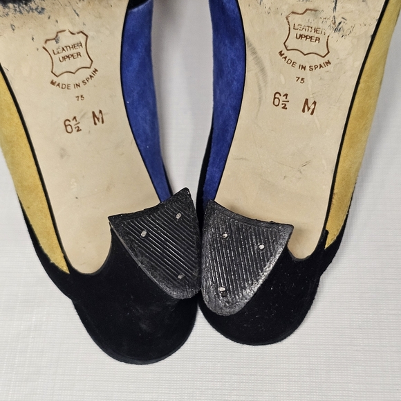 Vtg Suede Heels 6.5 - Picture 8 of 11